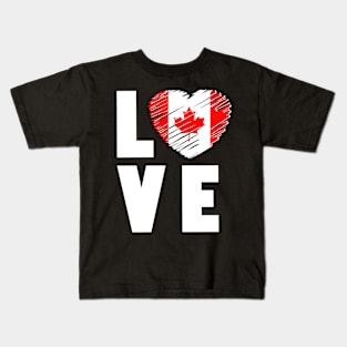 I Love Canada Kids T-Shirt